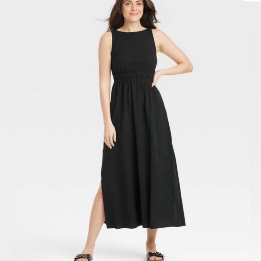 NWT! Universal Thread Black Sleeveless Maxi Dress — Large